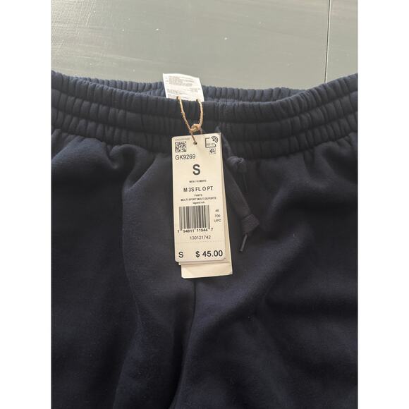 Adidas 3 Stripe Open Hem Legend Ink Blue Men Size Small Draw string New - Picture 2 of 8